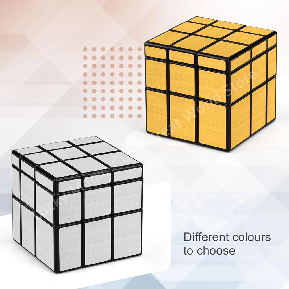 QiYi Multiple Options 2x2/3x3 Mirror Cube Gold Silver Brushed Magic Cube Speed Professional Puzzle Cubo Magico Toys