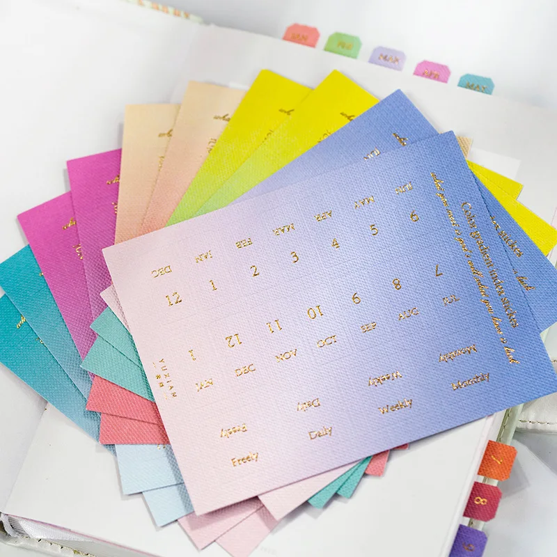 10 Tờ Hàng Tháng Keo Chỉ Số Tab Nhiều Màu Sắc Hàng Tháng Chia Tab Cho Văn Phòng Nghiên Cứu Các Nhà Lập Kế Hoạch Tổ Chức