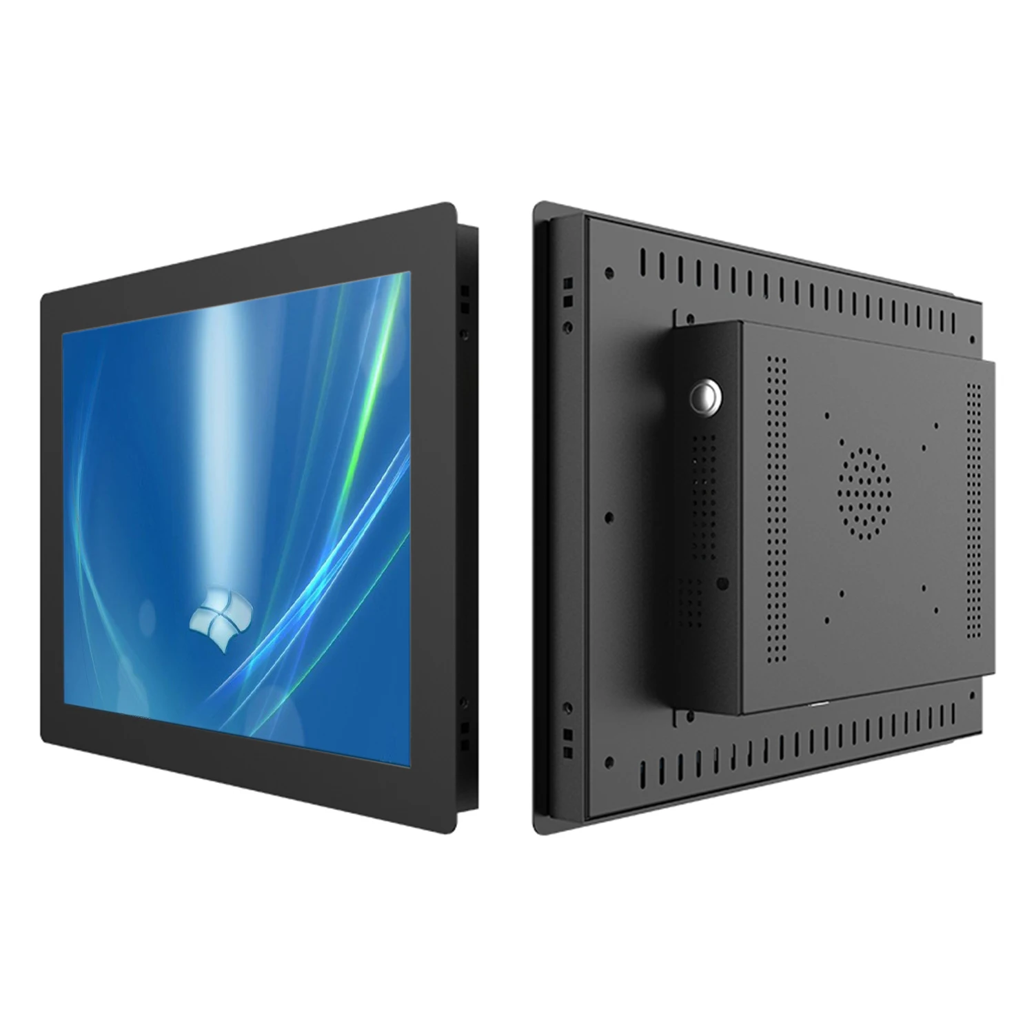 Panel de pc industrial todo en uno integrado de 10, 12 y 15 pulgadas con pantalla táctil resistiva aio pc wifi rs232 com para win10 pro 1024*768