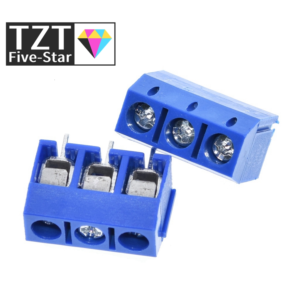 TZT 10/30/50 шт. 3-контактные винтовые клеммы-блокировочный разъем, шаг 5 мм 5,08-301-3P 301-3P 3-контактный для электронных компонентов TZT