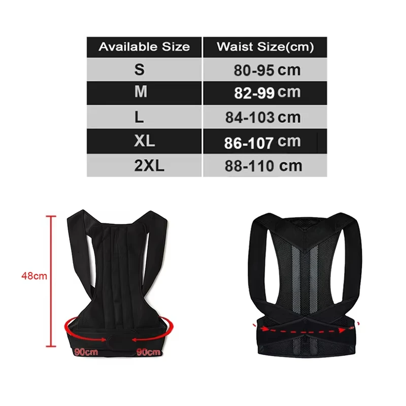 1pcs ปรับกลับท่าทาง Corrector BRACE Clavicle สนับสนุน Unisex เข็มขัดแก้ไขหยุด Slouching และ Hunching Back TRAINER