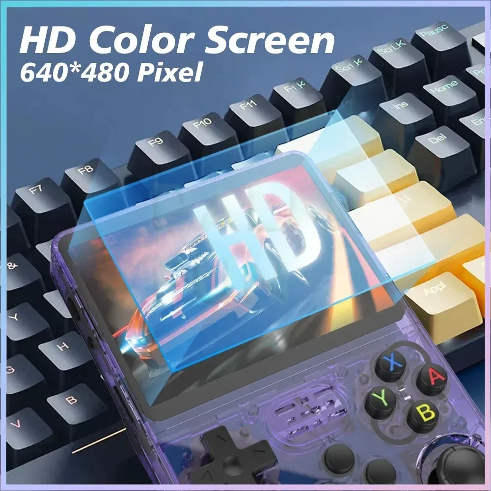 R36S Retro Handheld Game Console, Mini Video Player portátil, Classic Gaming Emulator, 3.5 "Tela IPS, Sistema Linux, 128G, 128G