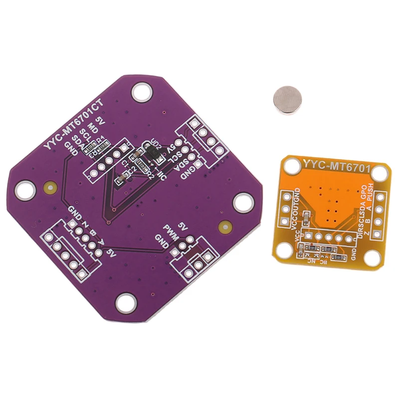 Módulo de Sensor de medición de ángulo de inducción magnética MT6701, alta precisión de 14 bits, puede reemplazar perfectamente AS5600