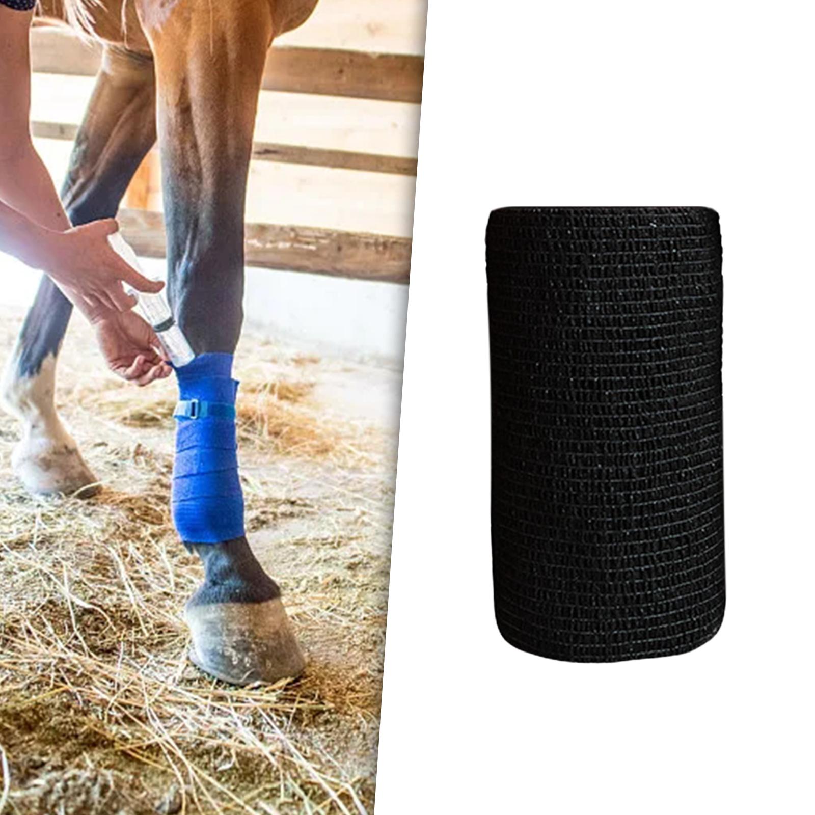 Cinta de envoltura veterinaria de 4 pulgadas de ancho, elástica, no tejida, envoltura para pierna de caballo, cinta atlética, envoltura autoadherente para caballos, gatos, deportes de mascotas, mano