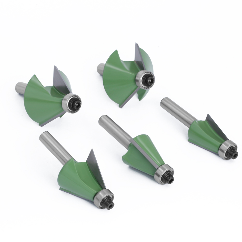 LAVIE, 1 pieza, broca enrutadora de chaflán de vástago de 8mm, fresa de borde biselado de 11-45 grados para máquinas herramientas de carpintería de madera