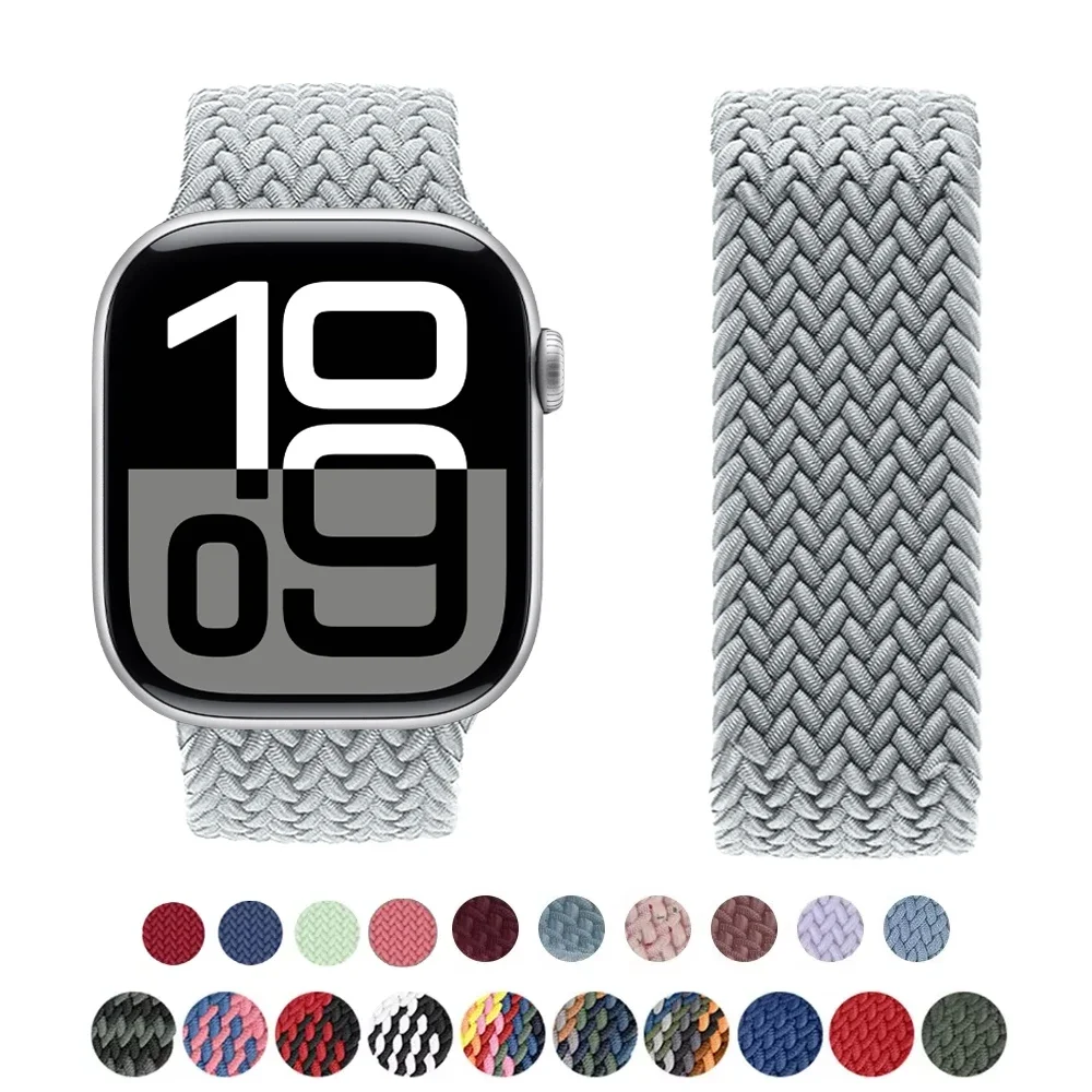 Cinturino per Apple watch Serie 10 46mm 42mm 9 7 8 5 SE 6 44mm 45mm 40mm 38 41mm Ultra 49mm braccialetto correa cinturino intrecciato Solo Loop