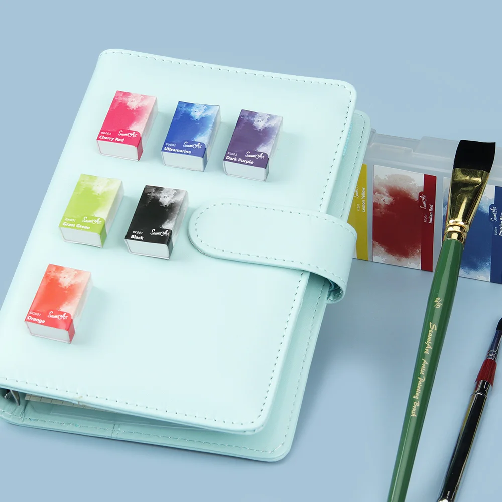 SeamiArt Mới 26 Màu Loại Đơn Full Chảo Nghệ Sĩ Cao Cấp Chắc Chắn Sơn Màu Nước Cho Nghệ Thuật Vẽ Nghệ Thuật Tiếp Liệu