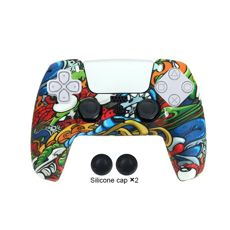 Camo-Schutzhülle für SONY Playstation 5, Silikonhülle, Griff für PS5-Controller-Zubehör