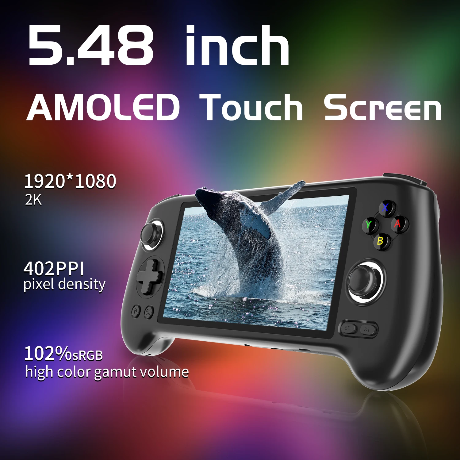 ANBERNIC RG556 consola de juegos portátil Unisoc T820 Android 13 pantalla AMOLED de 5,48 pulgadas 5500mAh WIFI Bluetooth reproductores de vídeo Retro