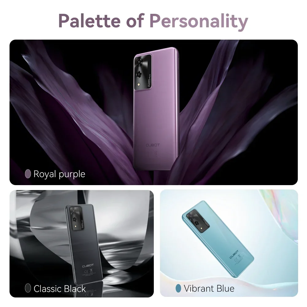 Cubot A10-teléfono inteligente , Smartphone con 12GB de RAM (4GB + 8GB)+ 128GB de ROM, octa-core, pantalla de 6,56 pulgadas, 90Hz, 5100mAh, cámara principal de 48MP, 5G, WiFi, Android 14