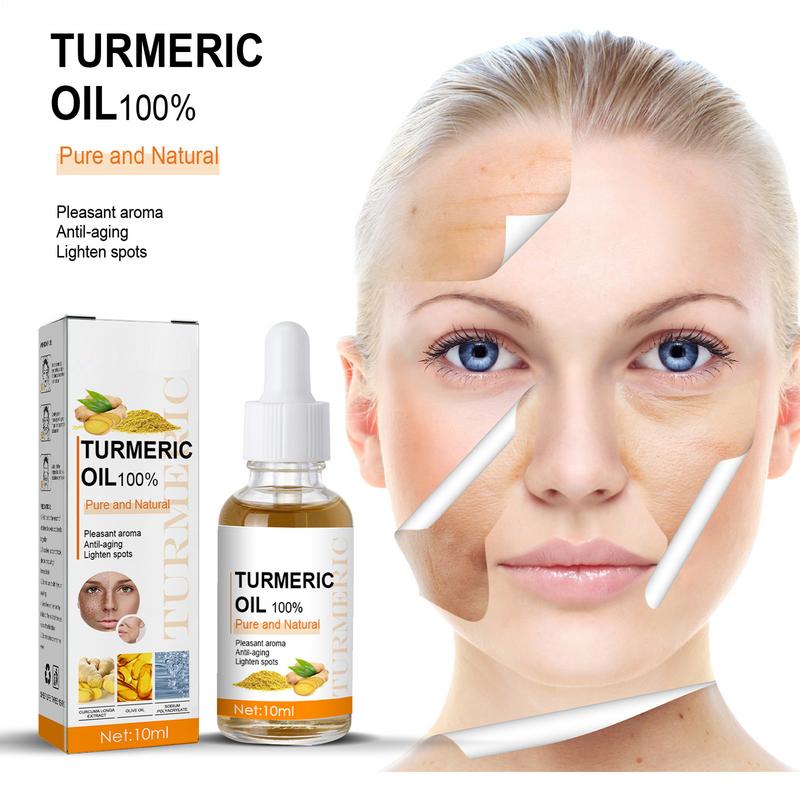 Aceite Esencial de cúrcuma, hidratante, tensor, brillo y reducción de líneas finas, Natural, puro, 10ml