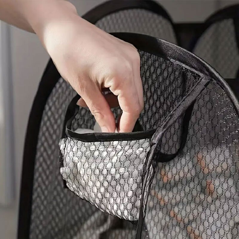 Mesh Pop-up Laundry Basket, Laundry Basket, Foldable Dirty Clothes Storage Basket, Large Capacity Storage Basket