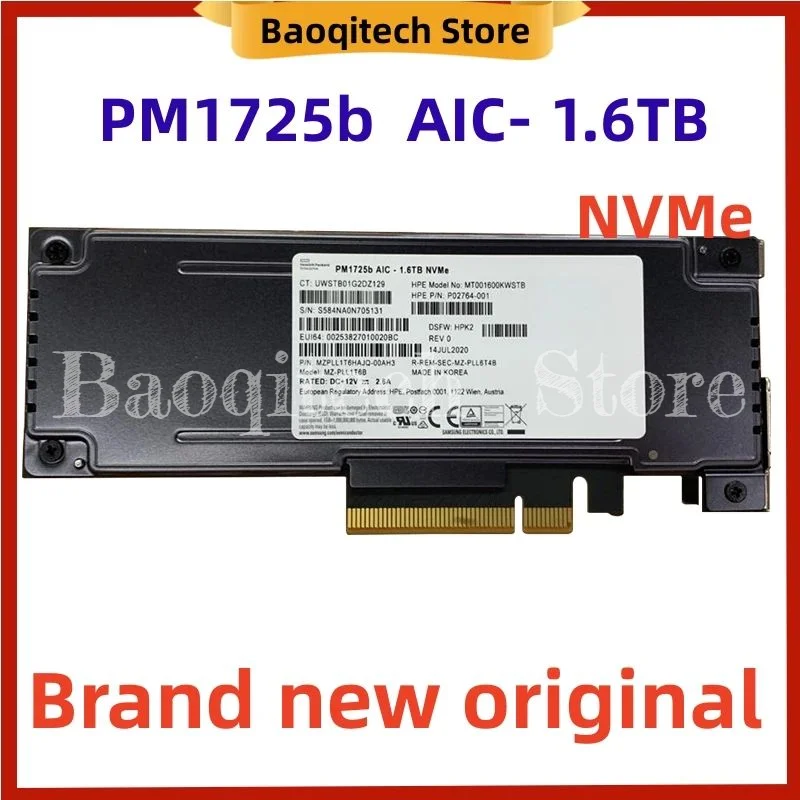 Brand new originale PM1725B pm1735 1.6T 3.2T AIC plug-in PCle4.0x8 unità a stato solido Per HPE Lenovo PM1725b U.2 Per Samsung SSD