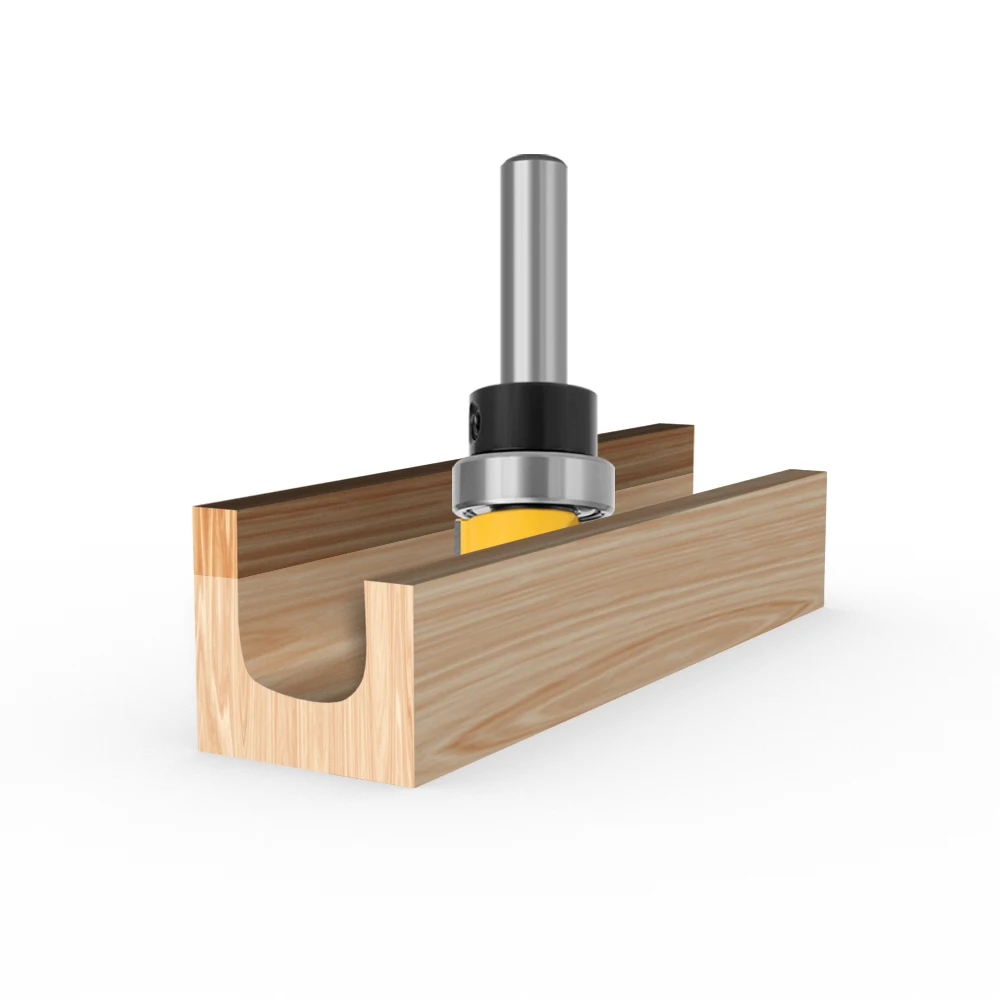 LAVIE 8mm Shank 1-1/8 3/4 เส้นผ่านศูนย์กลางชามถาด Router บิตรอบจมูกเครื่องตัดแบริ่งสําหรับงานไม้ C08044FX