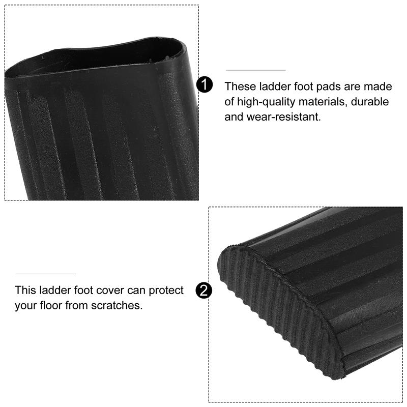 2Pcs/4Pcs บันไดฟุตครอบคลุมอเนกประสงค์บันไดขาครอบคลุม Non-Skid บันไดแผ่นยางเท้า pad ฉนวนเท้า