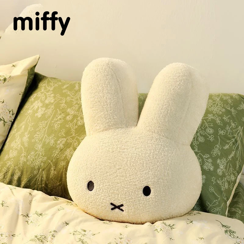 Kawaii Miffy плюшевая подушка милая милая кукла игрушка креативное украшение комнаты мультяшный орнамент подарок на день рождения и Рождество