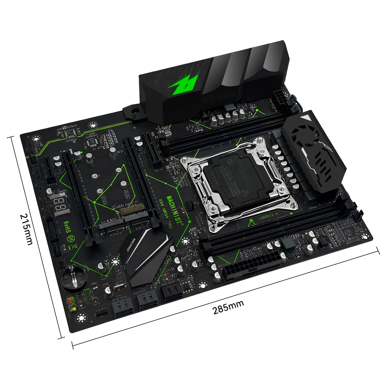 MACHINIST X99 MR9A PRO Placa-mãe com suporte para interface TPM2.0 LGA 2011-3 Xeon E5 V3 V4 CPU DDR4 RAM de quatro canais NVME M.2 * 2 ATX