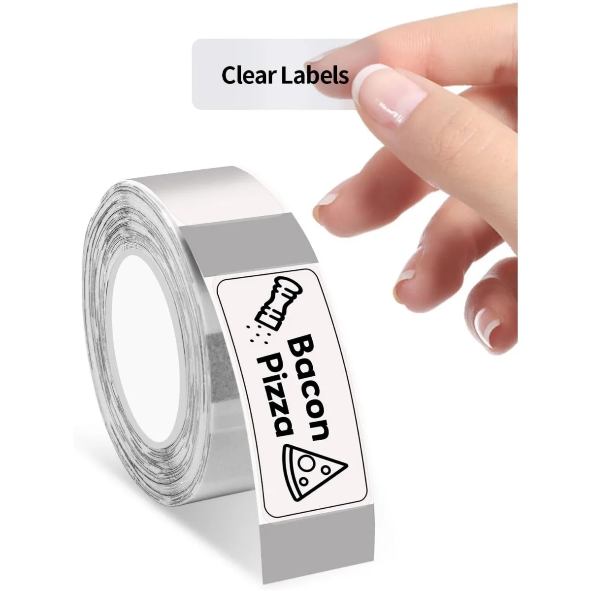 14x30mm Clear Thermal Labels - Waterproof Oilproof Stickers for Kitchen/Bathroom/Office Storage Compat. Phomemo D30/Q30 Printer