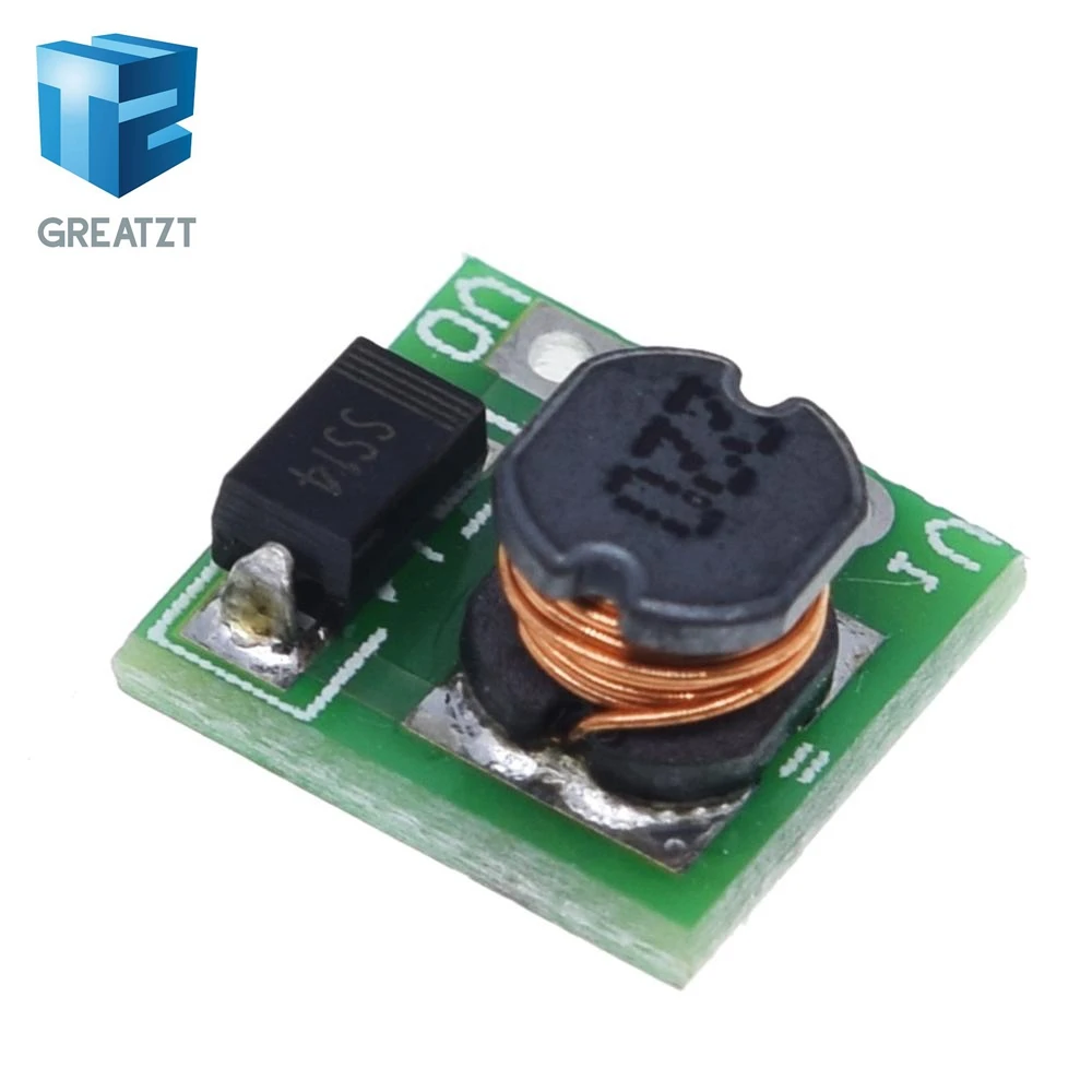 GREATZT 1 шт./5 шт. 0,9-5 В до 5 В DC-DC повышающий модуль питания, плата повышающего преобразователя напряжения 1,5 В 1,8 В 2,5 В 3 В 3,3 В 3,7 В 4,2 В до 5 В