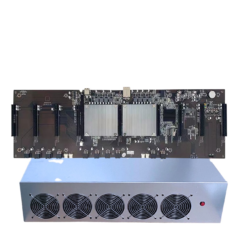 High Quality X79 the Live Broadcast Gaming 9 GPU X79 Computer case with 9 Pieces 580 Graphics Card Pc Computer case Chassis
