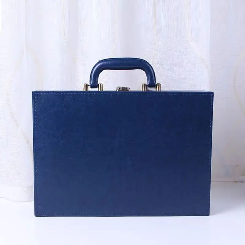 2025 Nieuwe Cover Stijl Aktetas Heren Handheld Schouder Business Leisure Verzekering Contract Document Opbergdoos 34X24X8.5CM