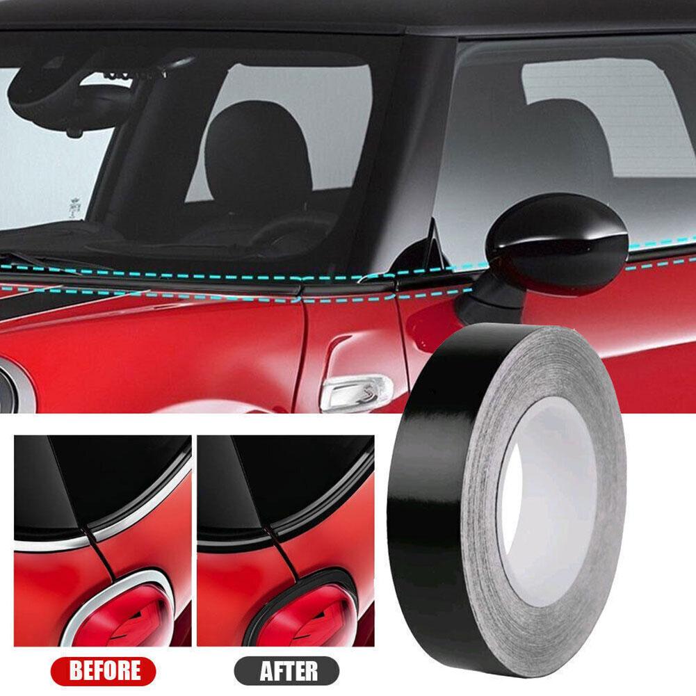 Pegatinas de película de embellecedor de ventana de coche, calcomanía de cintura de puerta, línea negra, Mini One Countryman R56, R55, R50, R52, R53, R60, R57, R6, U9v1