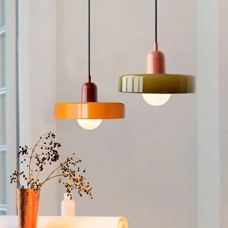 Lampada a sospensione moderna in vetro lampada a sospensione a soffitto decorativa per la casa soggiorno sala da pranzo cucina isola illuminazione lampadario camera da letto  illuminazione atmosfera calda lampade da ba
