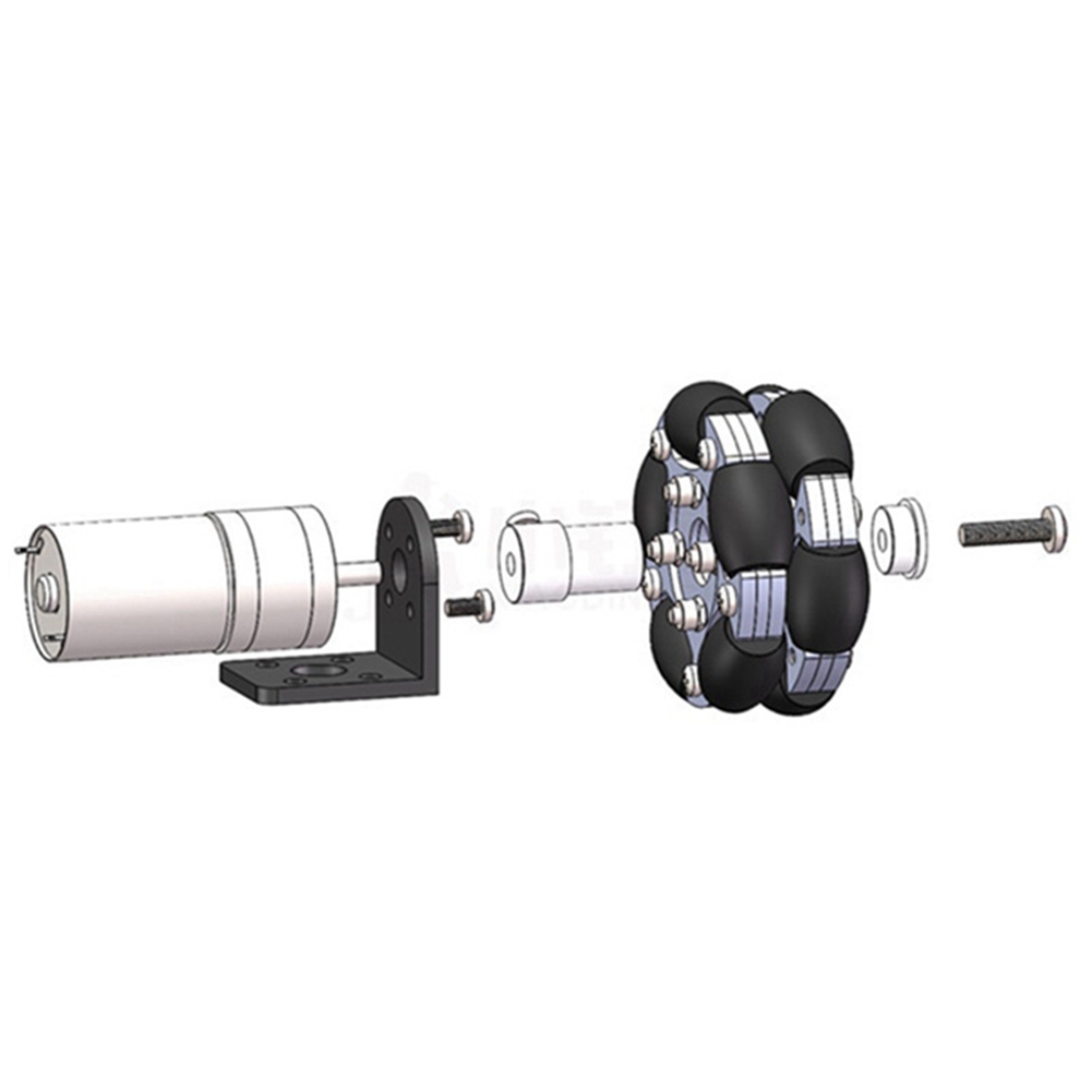 B51C 4 unidades 58 mm roda omni de plástico para kit robô servo motor roda omni 14135