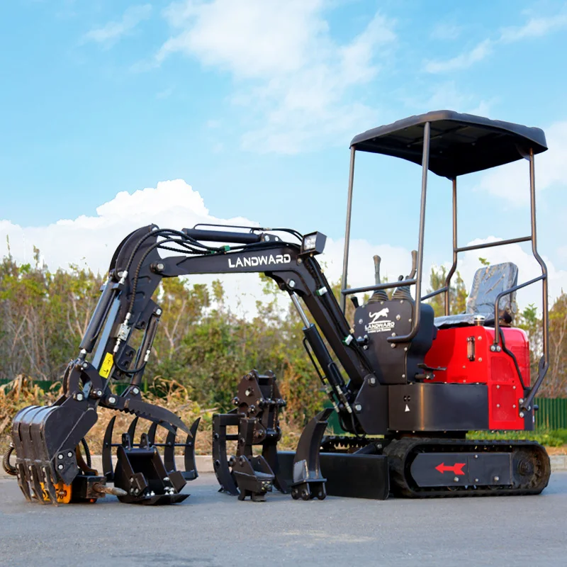 China 1000kg Mini Excavator High Efficiency Hydraulic Small Excavator Crawler Mini Excavator Factory Shipment Can Be Customized