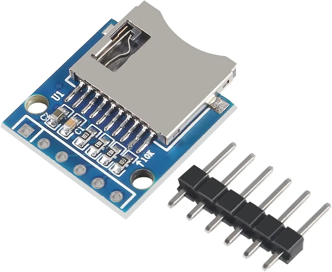Modulo lettore adattatore scheda Micro SD SDHC TF Perni saldati con chip di conversione del livello dell'interfaccia SPI compatibile con Arduino Raspber