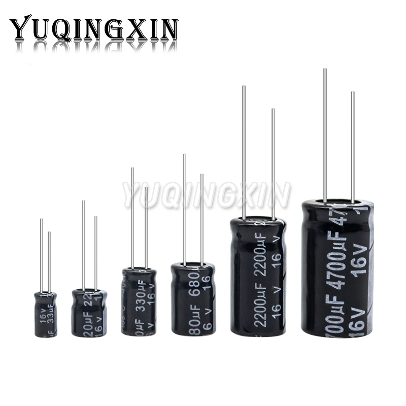 Condensador electrolítico de aluminio 10V 16V 25V 35V 50V 400V 450V 470UF 100UF 220UF 330UF 470UF 680UF 1000UF 47UF 10UF 22UF 0,47UF
