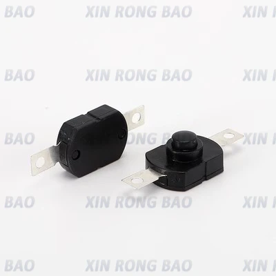 10 unids/lote 18*12MM interruptor de linterna 1.5A 250VAC interruptor de botón de bloqueo automático tipo parche 2P-ON-OFF interruptores pequeños KAN-28