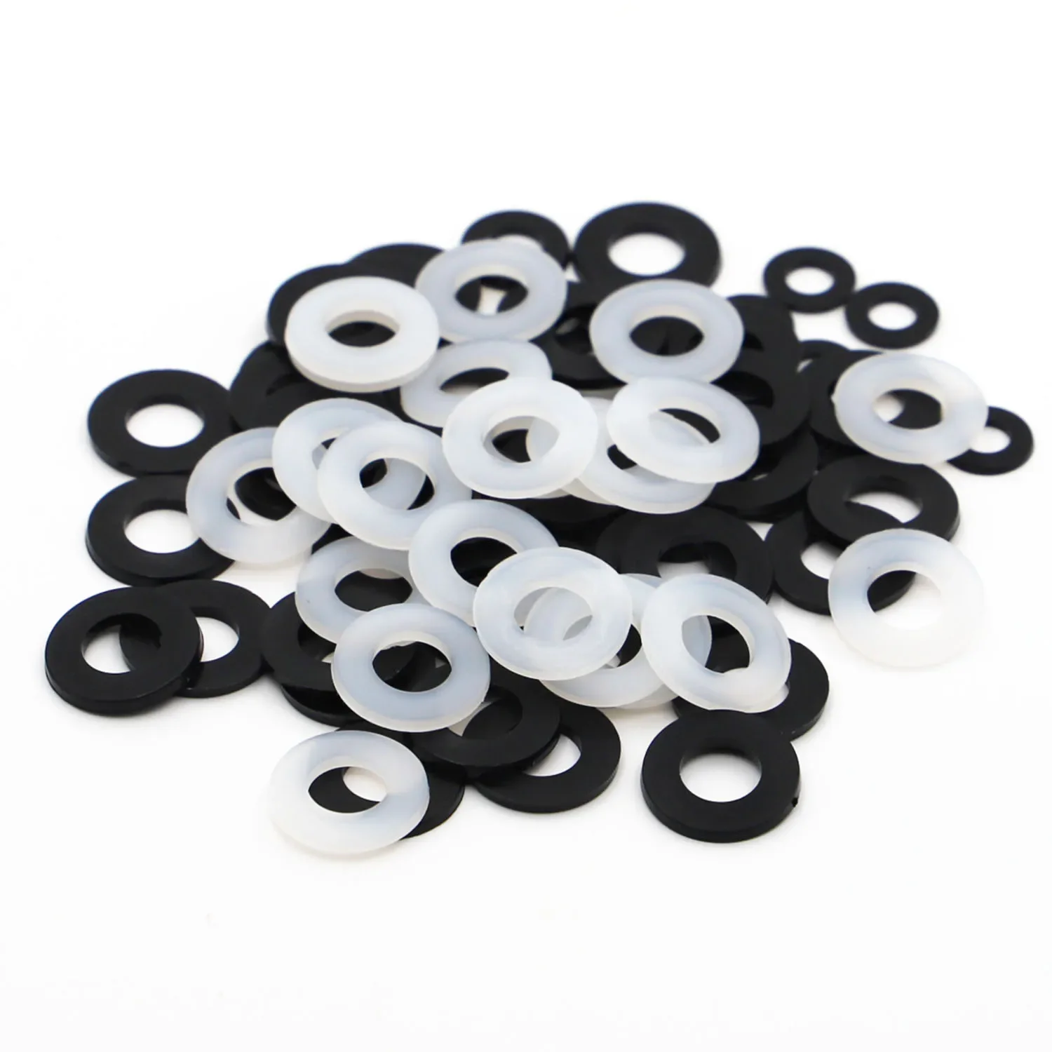 50/100 X M2 M2.5 M3 M4 M5 M6 M8 M10 M12 Trắng Nhựa Nylon Phẳng Máy Giặt Máy Bay Không Gian Siêu Tốc Cách Nhiệt miếng Đệm Vòng Cho Vặn Ốc Bu Lông