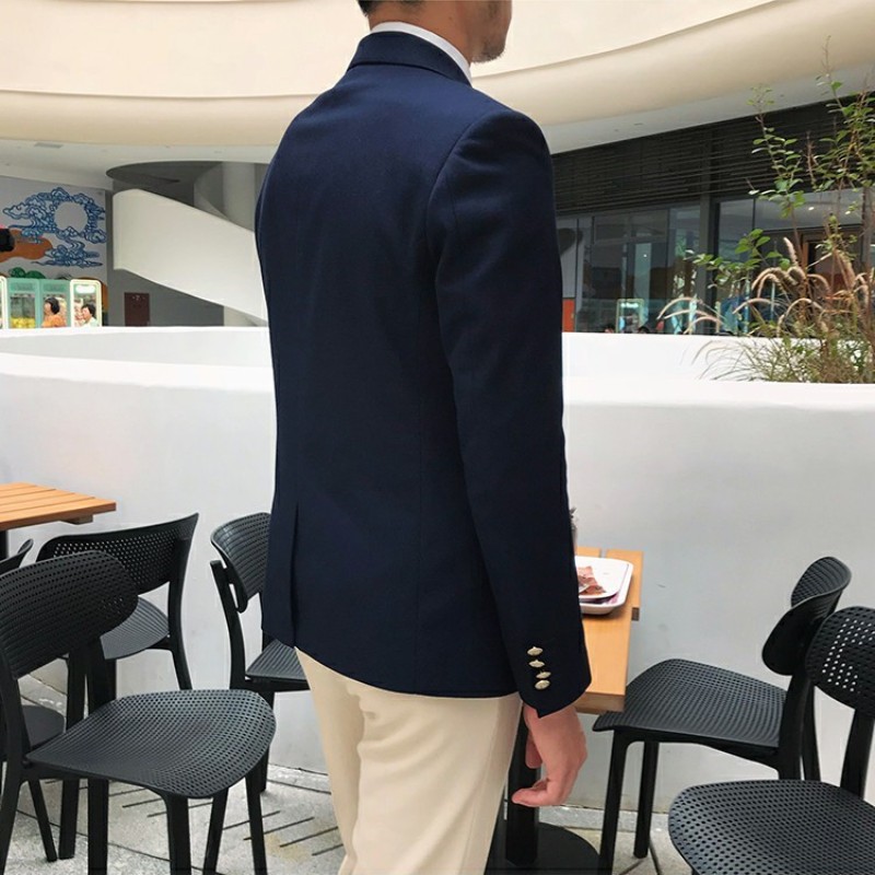 Moda masculina terno único breasted notch lapela jaqueta negócios casual blazer casaco para festa de casamento magro smoking (apenas jaqueta)