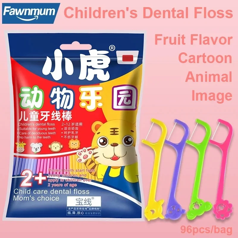 Filo interdentale per bambini Filo interdentale colorato per bambini Cura ammaccature Pulizia dei denti Pick interdentale ortodontico