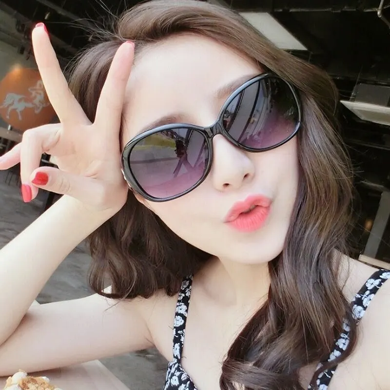 여성용 대형 프레임 선글라스, 그라데이션 스트리트 사진 안경, 새로운 패션 트렌드