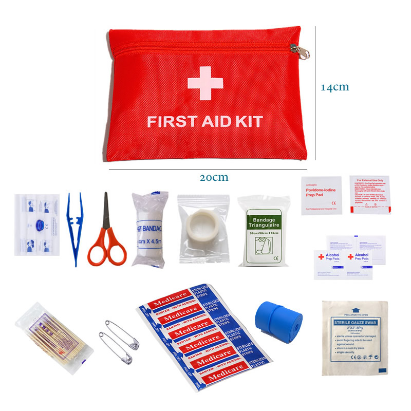 40/50/80pcs ชุดแบบพกพา Mini กันน้ํากลางแจ้ง First Aid Kit สําหรับการแพทย์ฉุกเฉิน Treatment รถท่องเที่ยวเดินป่าตั้งแคมป์