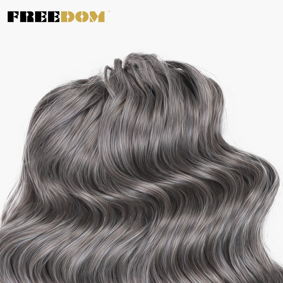 FREEDOM สังเคราะห์ Deep Curly Twist Crochet ผม 16 นิ้ว Deep Wave Braid ผมนุ่ม Ombre สีบลอนด์สีน้ําตาล Braiding Hair Extensions