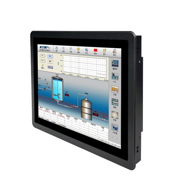 Monitor industrial completo do toque do controle, fechado inteiramente, Fanless, computador, 10,4 ", 12", 15 ", 15,6", 17 ", 21,5"
