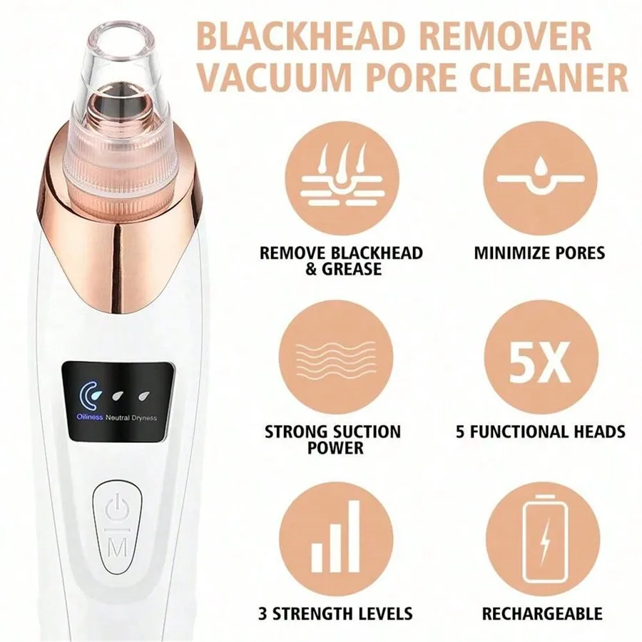 Elektryczna pielęgnacja skóry twarzy Pore Removal Cleanser Vacuum Acne Removal For Deep Facial Pores, Women Blackhead Remover