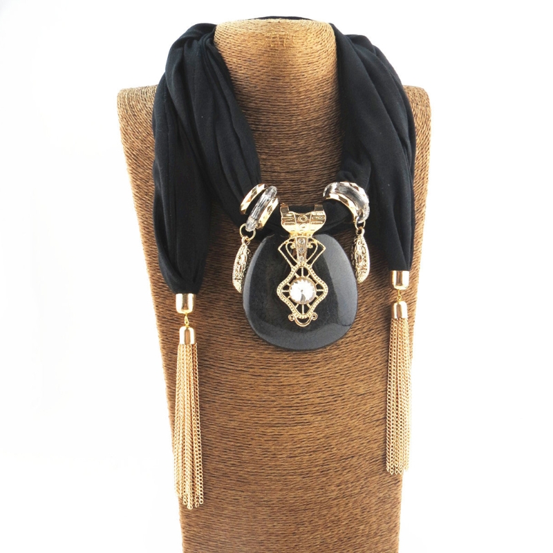 Damesmode Boheemse etnische sieraden kwastje waterdruppel hanger sjaal ketting