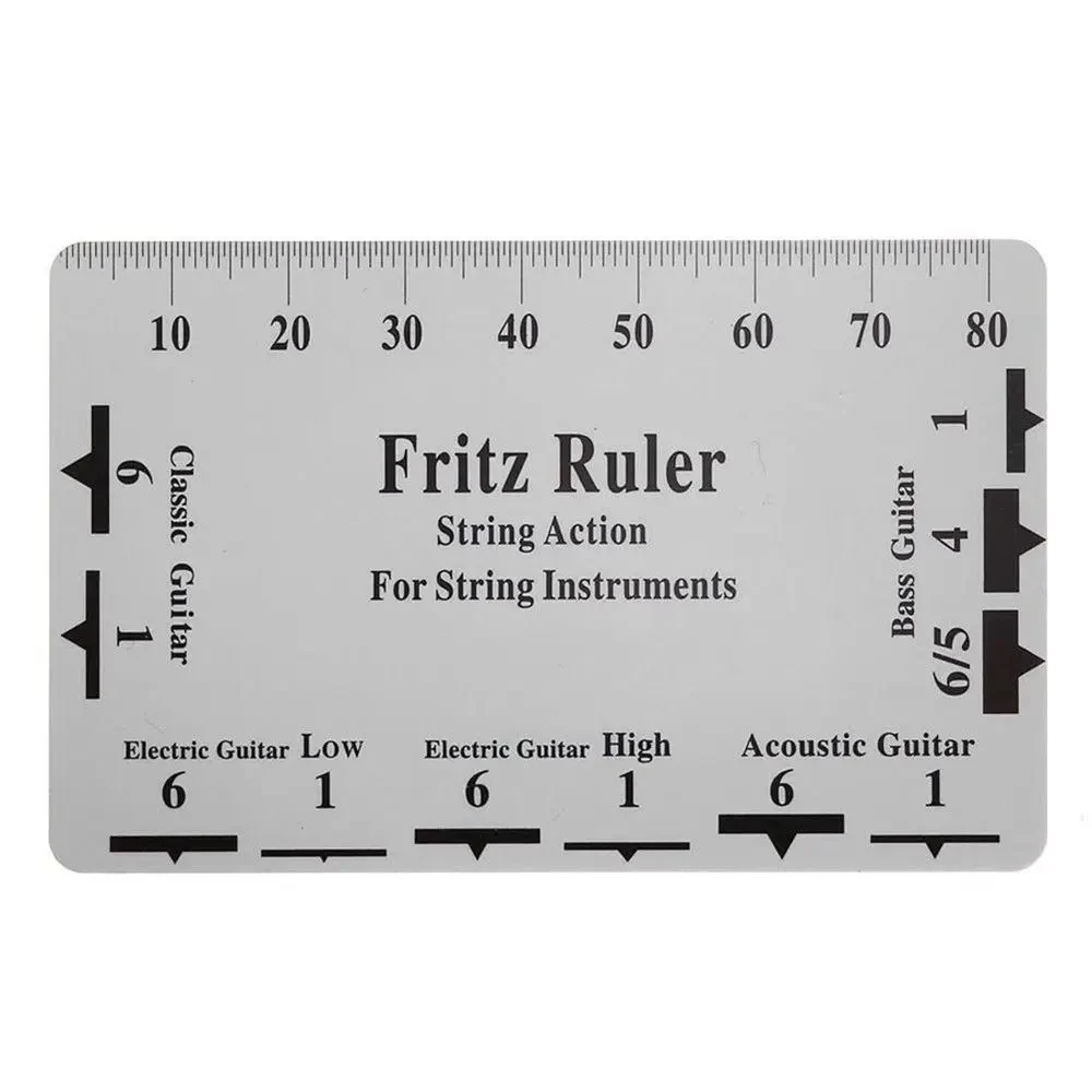 Miwayer Guitar Neck Notched Straight Edge Luthiers Tool with String Action Ruler Gauge For Gibson For Fender Electric Guitar