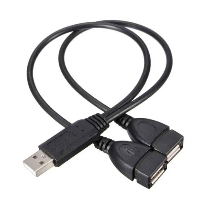 Cabo adaptador divisor duplo um a dois fêmea para usb 2 cabos de extensão de alimentação macho, cabo usb 2.0 de alta qualidade conveniência usb