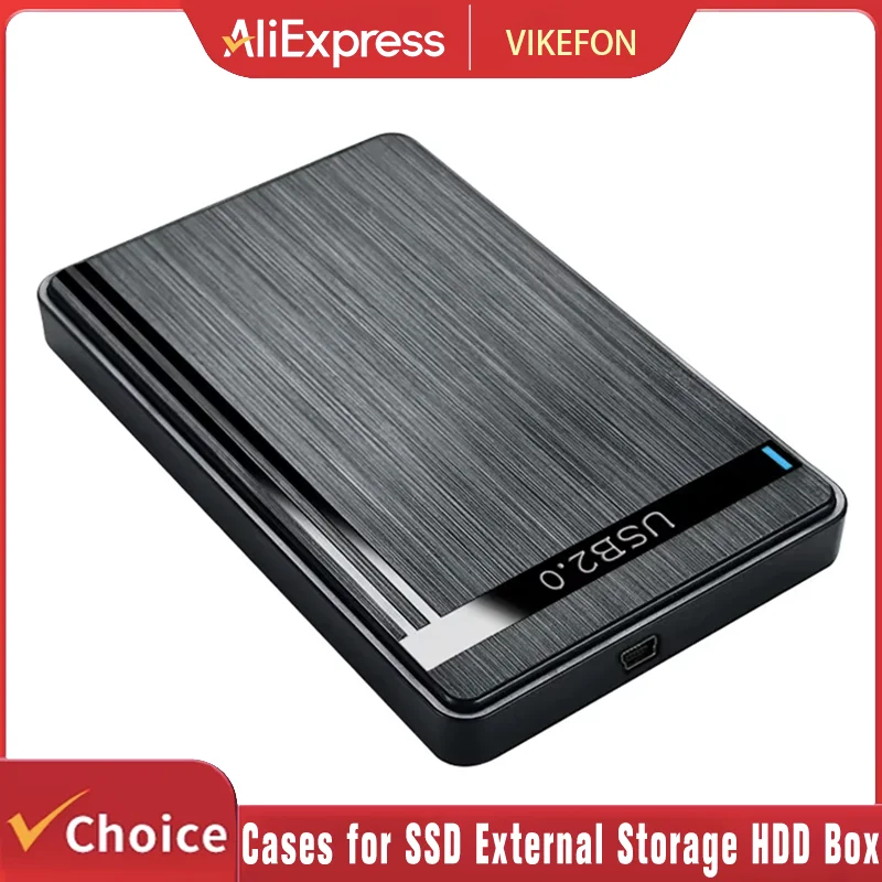 2.5" SATA to USB3.0 HDD Enclosure Mobile Hard Drive Cases for SSD External Storage HDD Box With USB3.0/2.0 Cable ABS