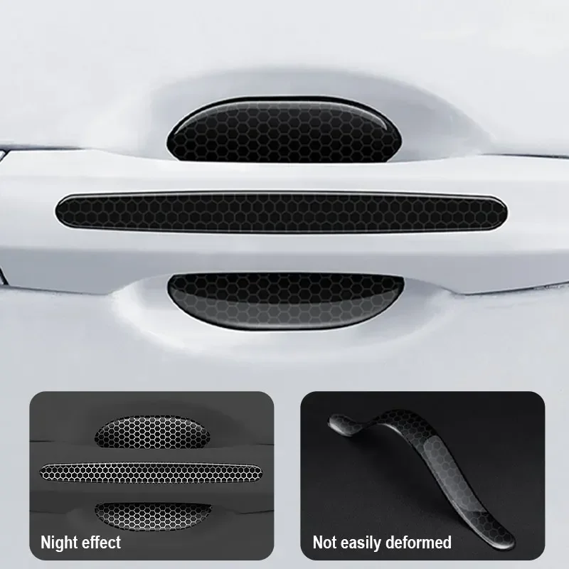 Car Door Handle Protective Film Door Bowl Anti Scratch Sticker Reflective Strip Epoxy Protector Moulding Trim Strip