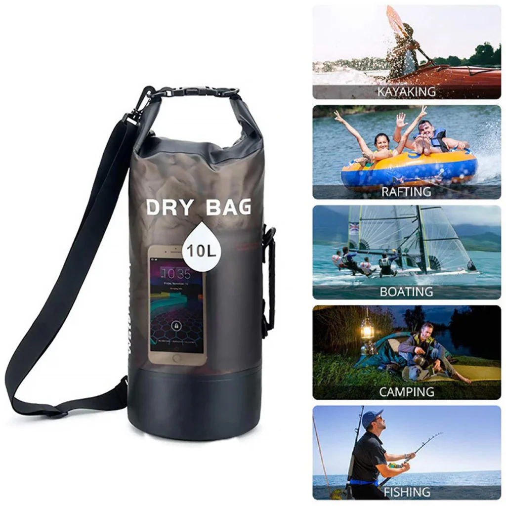 Bolsa seca impermeable, mochila de playa de PVC, saco de natación con cordón para deportes al aire libre, viajes, Camping, senderismo, surf
