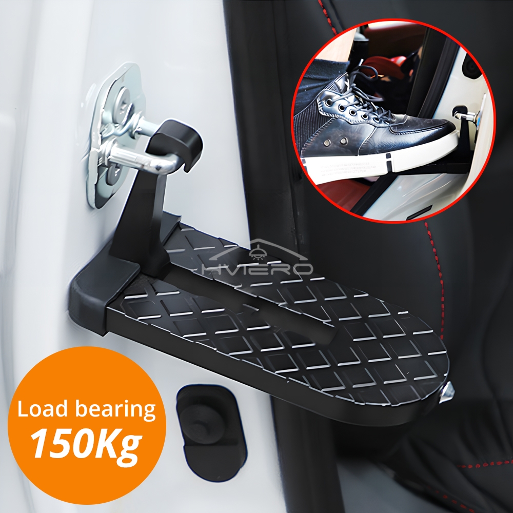 Auto Faltbare Auto Dach Rack Tür Schritt Multifunktions Universal Latch Haken Fuß Pedal Aluminium Legierung Sicherheit Zubehör Ständer