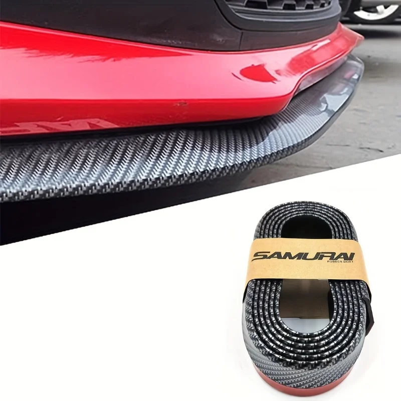Protetor universal de fibra de carbono para para-choque dianteiro, resistente a arranhões, fácil instalação de parafusos, aparência premium para ferramentas de carro