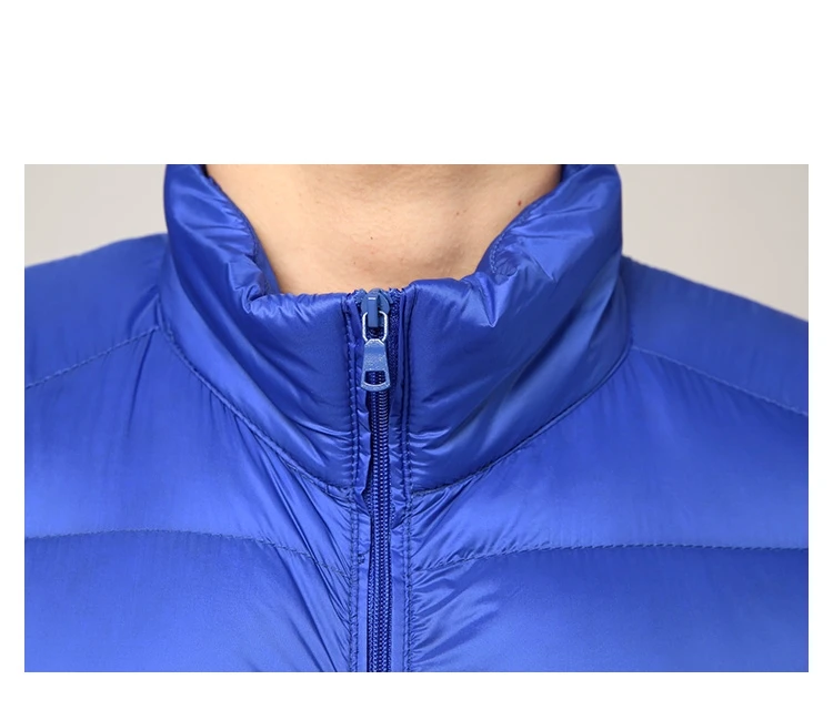 Chaqueta de plumón plegable ultraligera para todas las estaciones para hombre, abrigo transpirable resistente al agua y al viento, chaquetas con capucha de talla grande para hombre