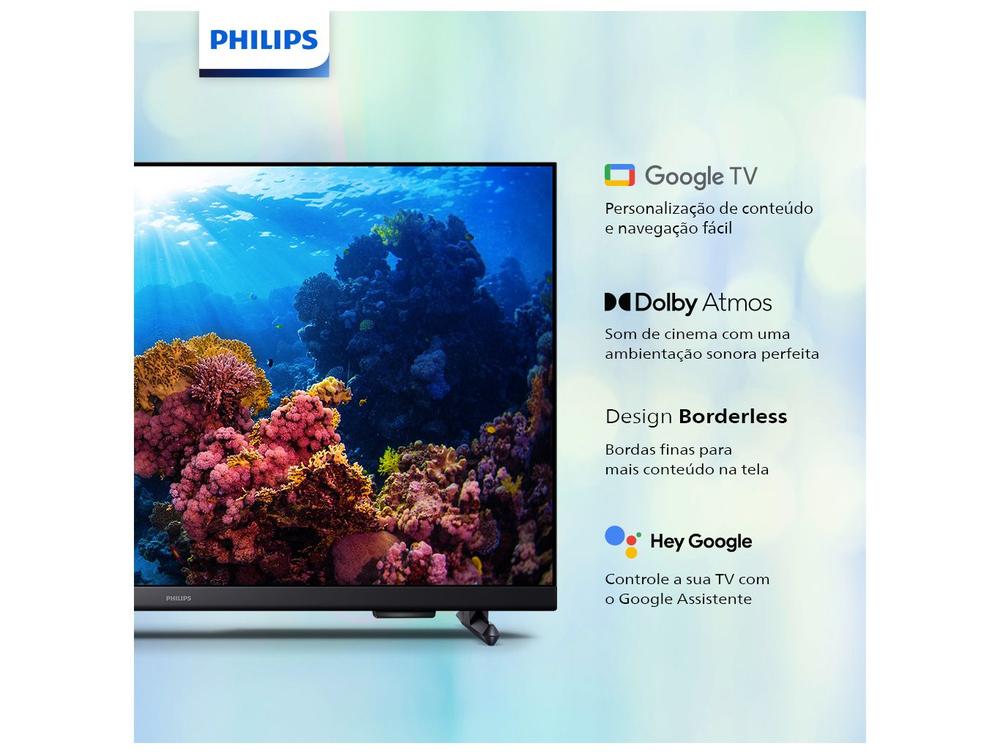 Smart TV 43" Philips Full HD DLED 43PFG6918/78 60Hz Google TV Quad Core Google Assistente 3 HDM